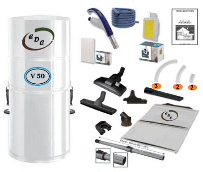 Centrale SuperVac 50 + système Rétractable